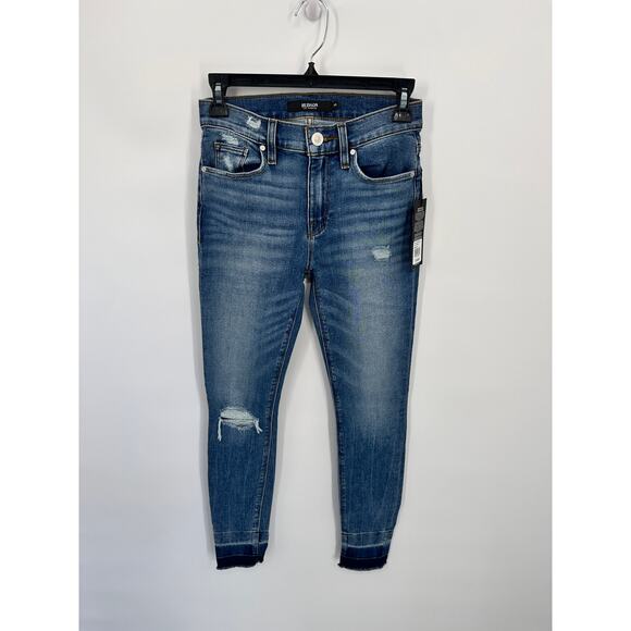 HUDSON NWT Nico Midrise Super Skinny Denim Jeans in Roses Wash // 0 - Picture 3 of 11
